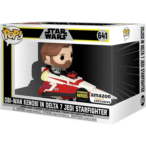 Funko POP! Rides: Star Wars - Obi-Wan in Delta 7 (Amazon Sticker Exclusive) #641