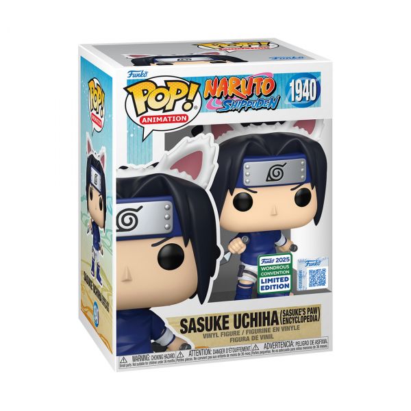 Funko POP! Animation: Naruto Shippuden - Sasuke Uchiha (Sasuke's Paw Encyclopedia) (2025 Wondrous Convention) #1940