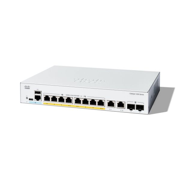 Cisco Switch 8 Ports C1200-8P-E-2G White