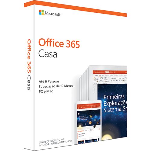 Microsoft Office 365 Casa - 1 Ano | 6 Dispositivos