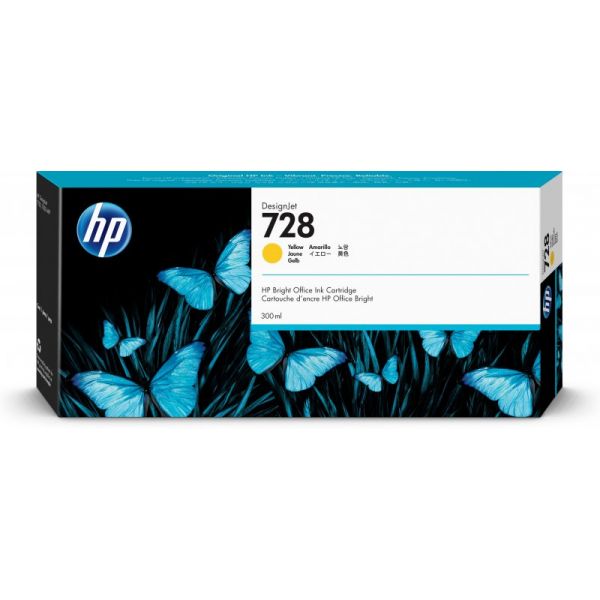 Tinteiro HP 728 300ml Yellow - F9K15A
