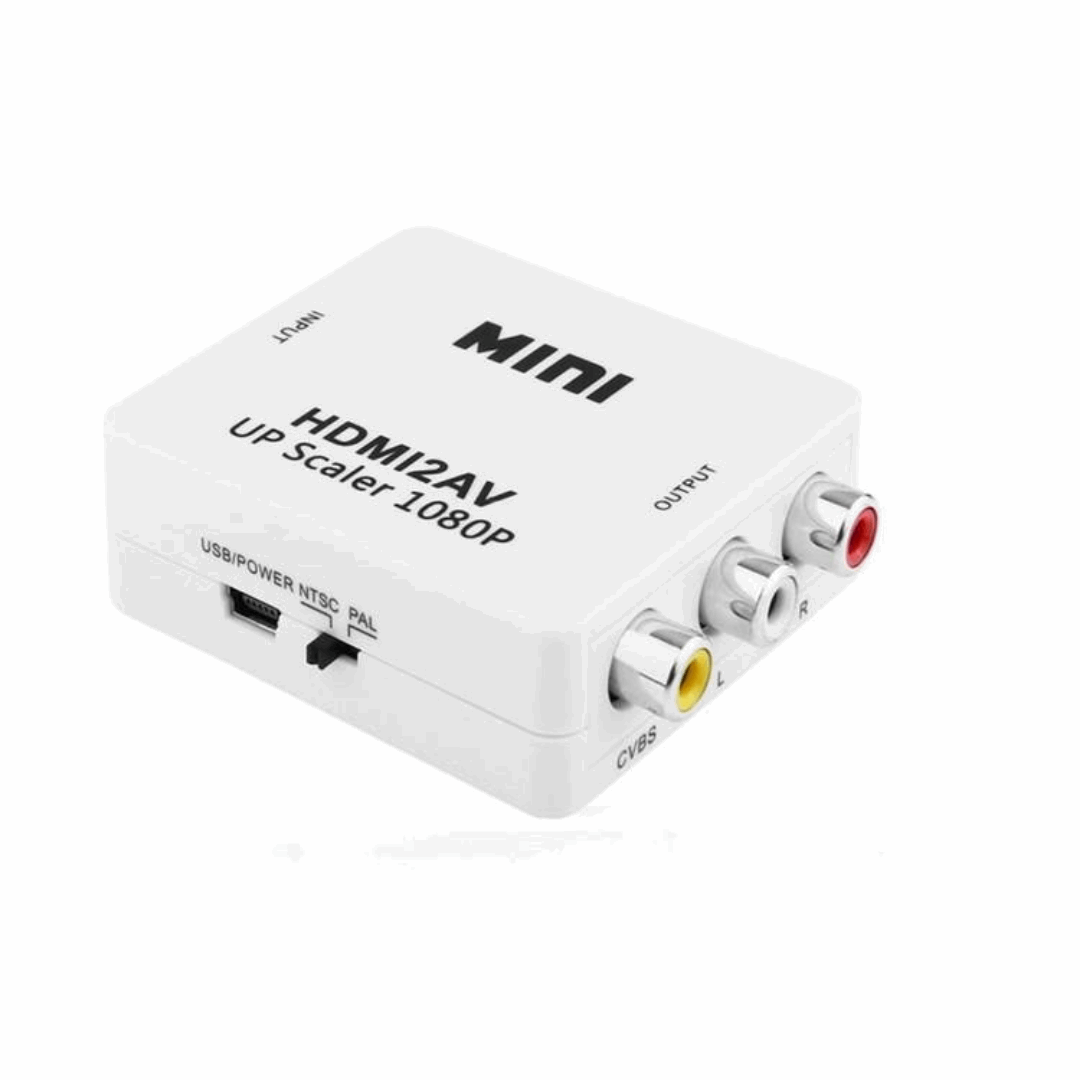 Conversor MINI HDMI para RCA/AV 1080p