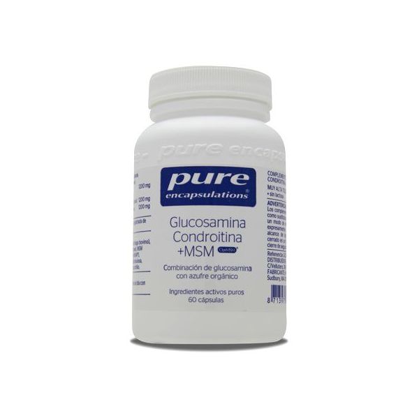 Pure Encapsulations Glucosamina + Condroitina MSM + 60 Cápsulas