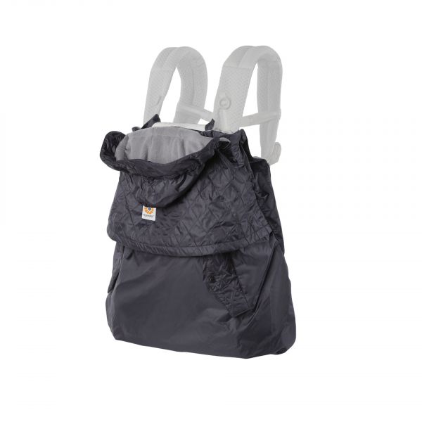 Ergobaby Proteção de Inverno e Capa Impermeável com Forro Polar para Porta-Bebés Charcoal