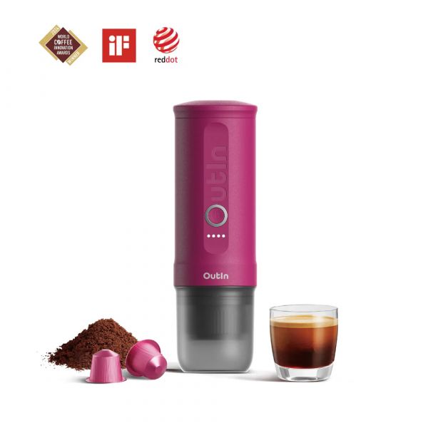 Máquina de Café Outin Nano Expresso Portátil Fuchsia Pink