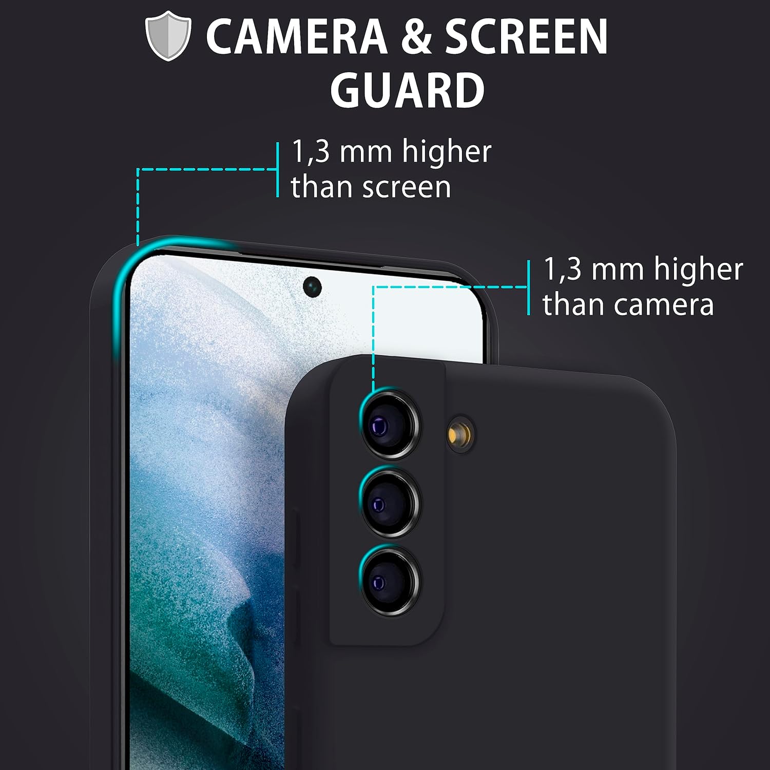 Capa Silicone Líquido Samsung S21 FE Preto