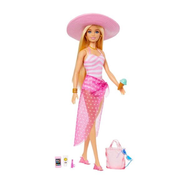 Barbie e Acessórios Dia de Praia 3+