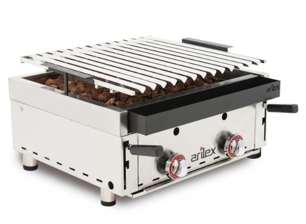 Grelhador a Gás Com Grill Inox Ajustável Em 3 Alturas 6000X600X260