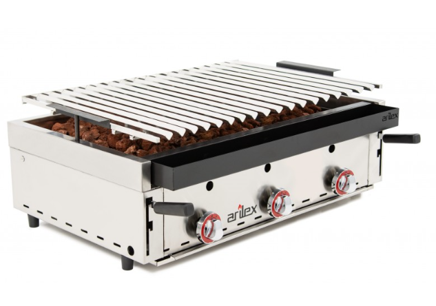 Grelhador a Gás Com Grill Inox Regulável Em 3 Alturas 900X600X260