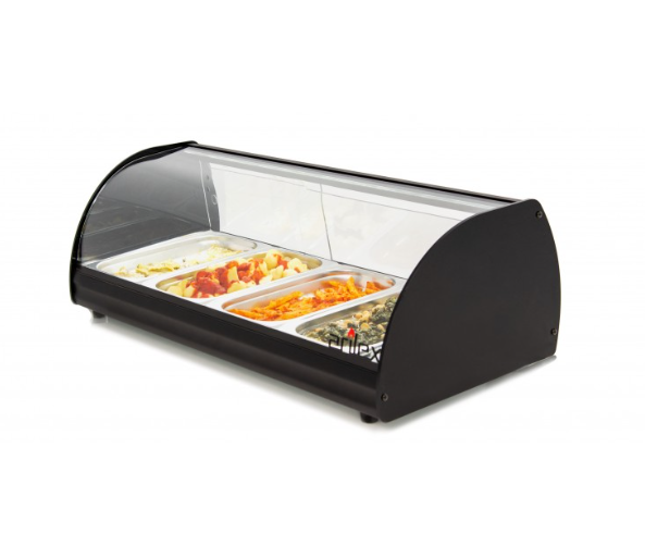 Vitrine Aquecida 4 cubas GN1/3 C/luz