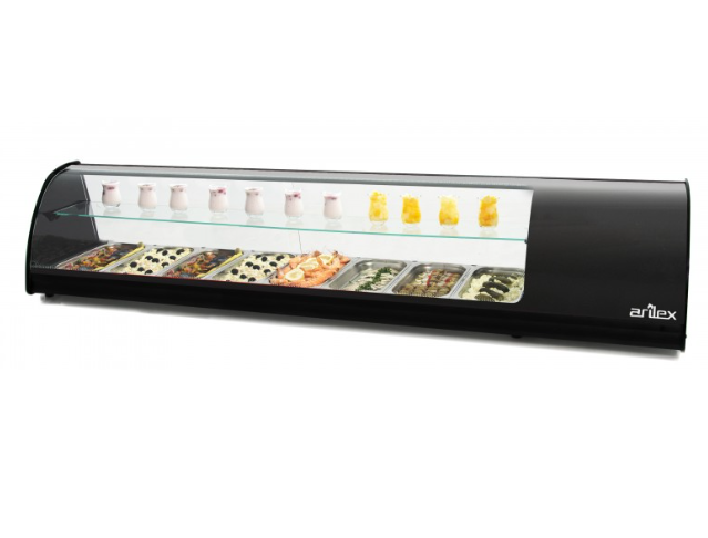 Vitrine Refrigeradas 8 Bandejas GN 1/3 Preto