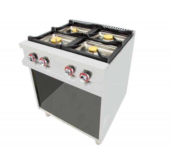 Fogão a Gás 4 Queimadores c/Piloto 2×7,5 +2×5,5 KW