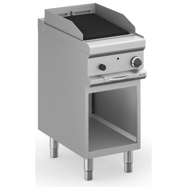 Barbecue a gás de pedra vulcânica de 40 cm com armário