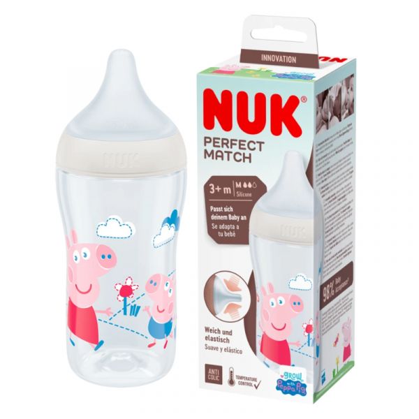 Nuk Biberão Perfect Match Peppa Pig Tamanho M (+3 meses) 260ml