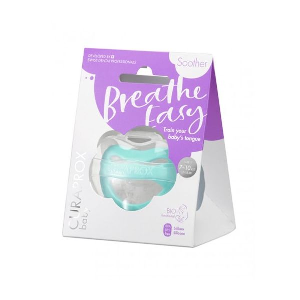 CuraProx Baby Breathe Easy Chupeta Silicone T1 (7-18 meses) Verde