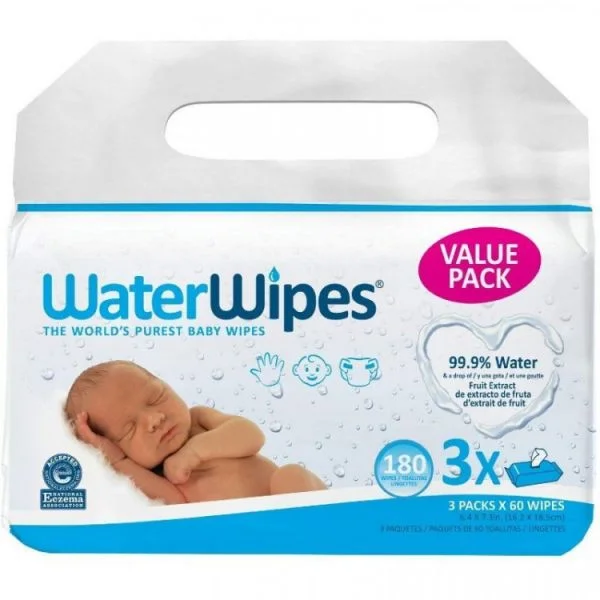 WaterWipes Toalhitas Biodegradáveis 3x60 Unidades