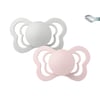 Bibs Couture Pacifier Sil Anató Cinza/Rosa 0m+