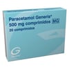 Paracetamol Generis MG, 500 mg x 20 comp | Saude Mayor