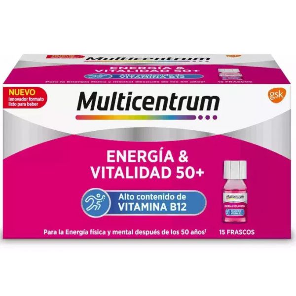 Multicentrum Energia e Vitalidade 50+ Framboesa 15x7ml