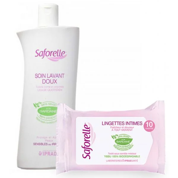 Saforelle Solução de Lavagem 250ml + 10 Toalhetes