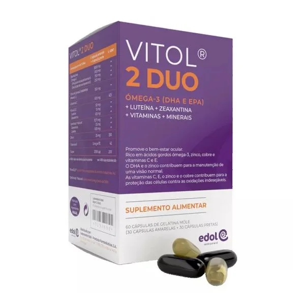 Vitol 2 Duo Ómega-3 Suplemento Alimentar 60 Cápsulas