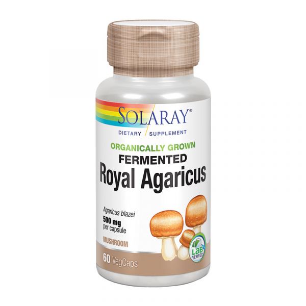 Solaray Cápsulas Vegetais Reais de Agaricus 500mg 60