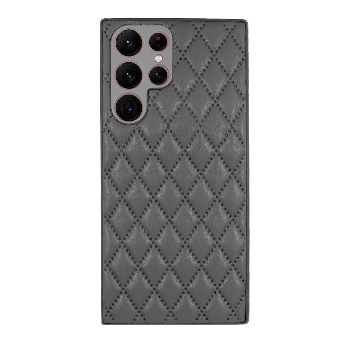 Capa Pele Acolchoada Samsung Galaxy S22 Ultra Preto