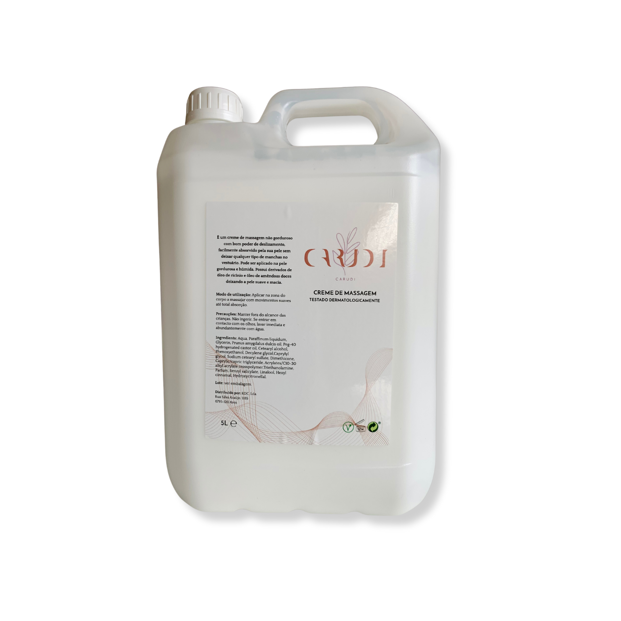 Creme massagem 5lt CARUDI