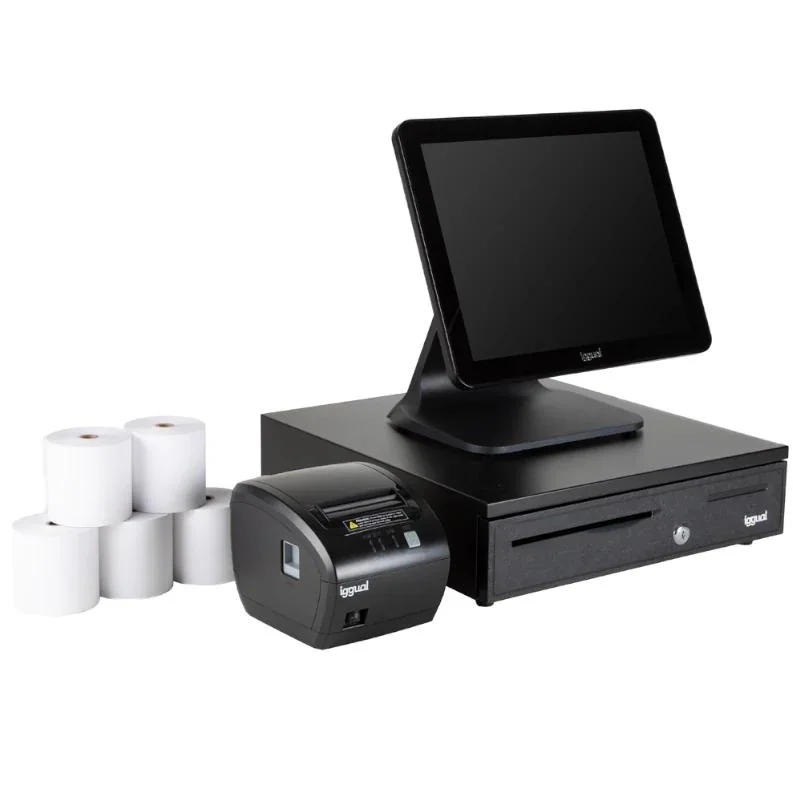 Terminal Ponto de Venda iggual 15 AIO EASY 80 IRON-50 Intel N100 SSD 128GB LCD Touch