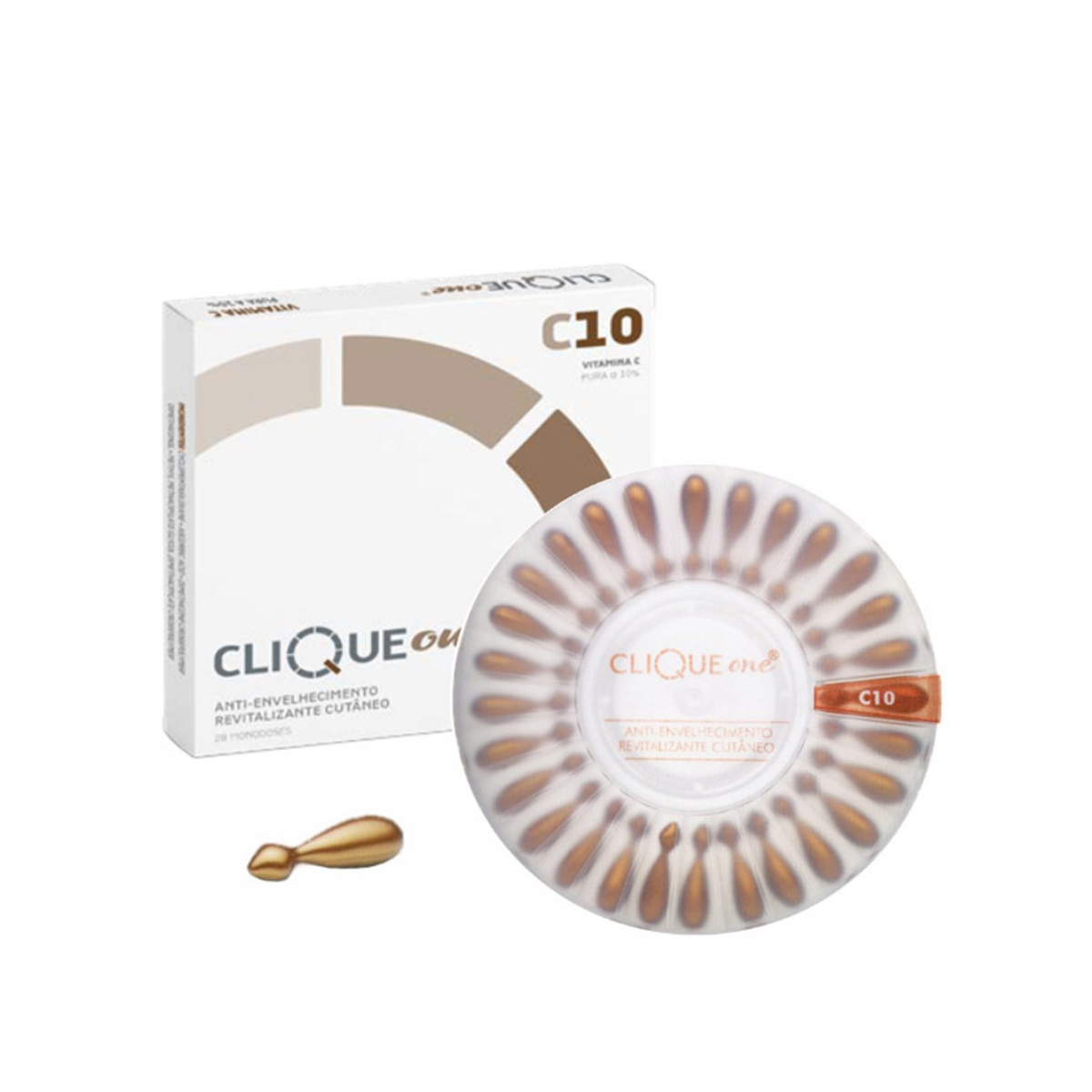 Medinfar Clique One Vitamina C10 Anti-Idade 28 Monodoses