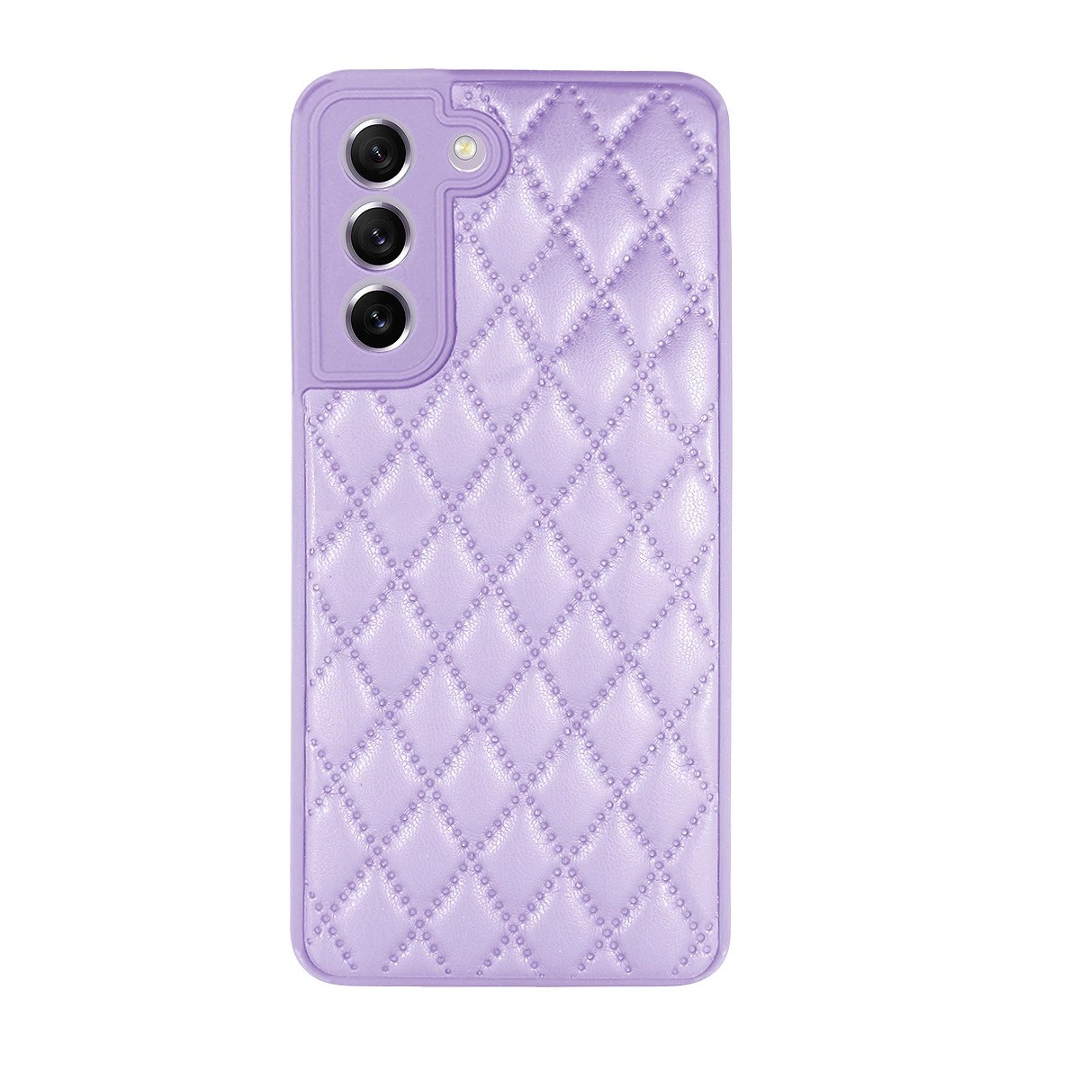 Capa Pele Acolchoada Samsung Galaxy S21 FE Lilás