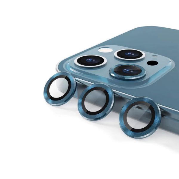 Película Vidro Temperado Metálica Camera Traseira para iPhone 14 Pro/ 14 Pro Max Blue