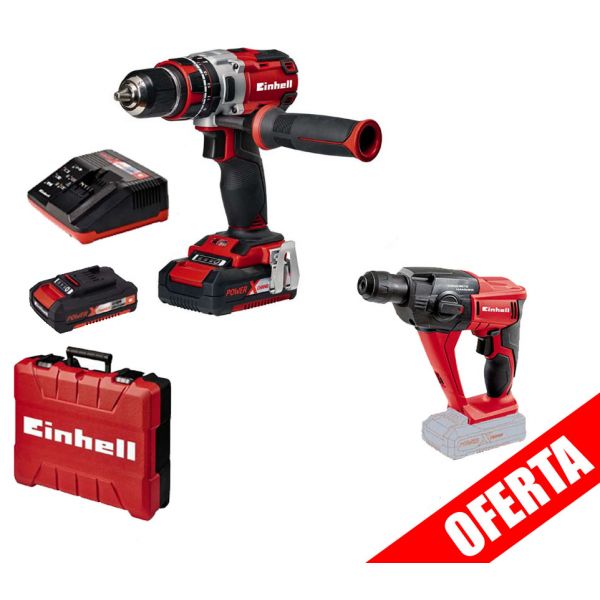 EINHELL APARAFUSADORA TE-CD 18 Li-I BL + MARTELO TE-HD 18 Li CPROF1002 - CPROF1002