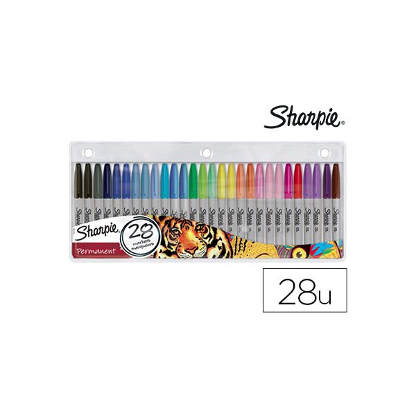 Sharpie Marcadores Permanente Ponta Fina Blister de 28 un. Sortido - OFF153678CE