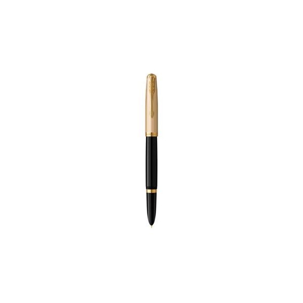Parker Caneta de aparo 51 Premium Preta e Dourada Gt