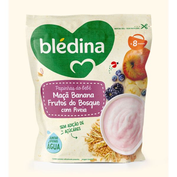 Blédina Farinha Papinhas do Bebé Maca Banana Frutos do Bosque com Aveia 200g