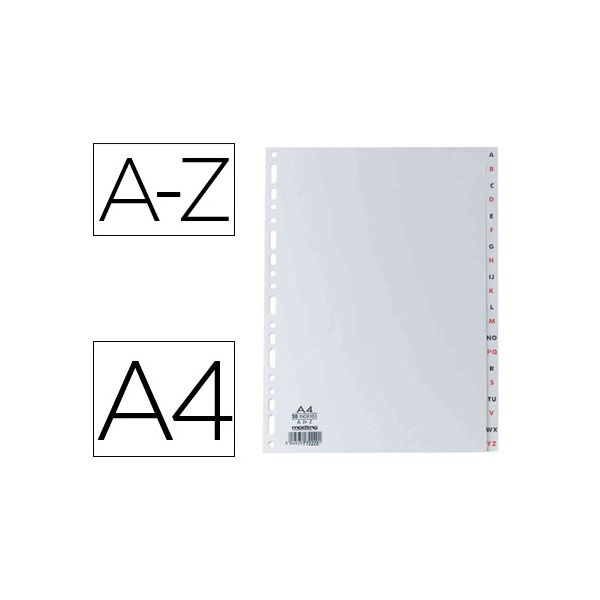 Elba 25 un. Separadores Alfabeticos A4 Gris TN3330 304505 - 3045051722201