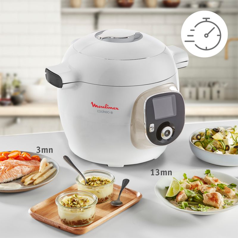 Robô de Cozinha Moulinex Cookeo+ Ce85ba10 | 6L, 180 receitas, 6 pessoas