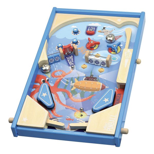Vilac Pinball Grande em Madeira Sous la mer Azul