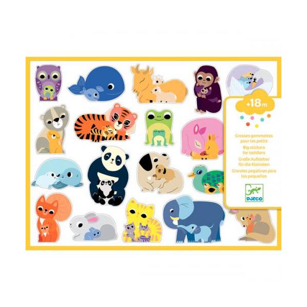 Djeco Autocolantes Mamãs e Bebés Animais - DJ09077
