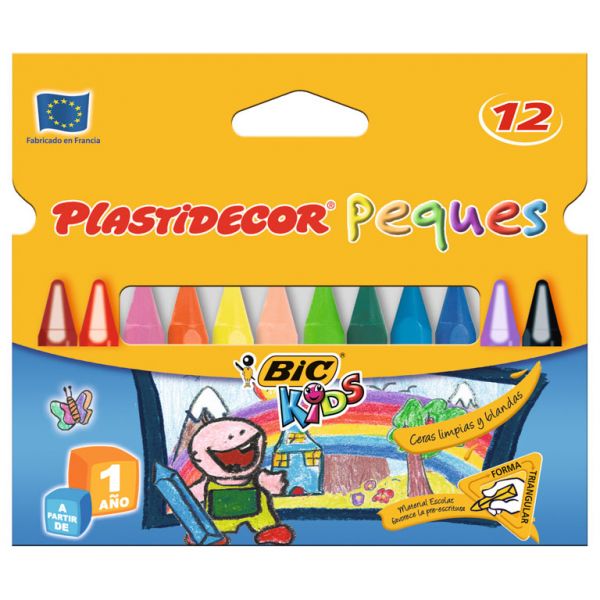 Bic 12 un. de Cera Plastidecor Peques - 630176