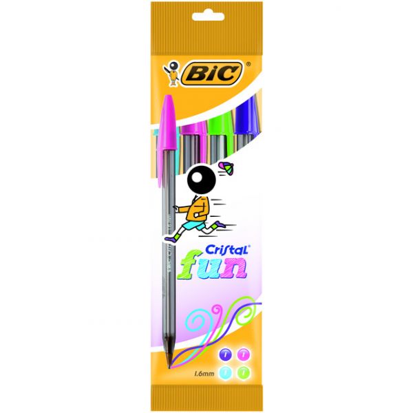 Bic Esferográfica Cristal Fun Sortido 4 Un.