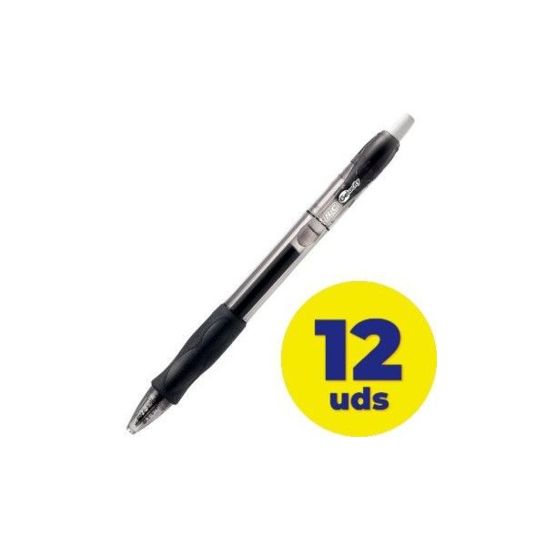 Bic Caneta Gel Gelocity 0.7mm Preta 12 Un.