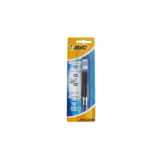 Bic 2 un. Recargas Gel ReAction/Velocity Stic/Pro+ Azul - A801724