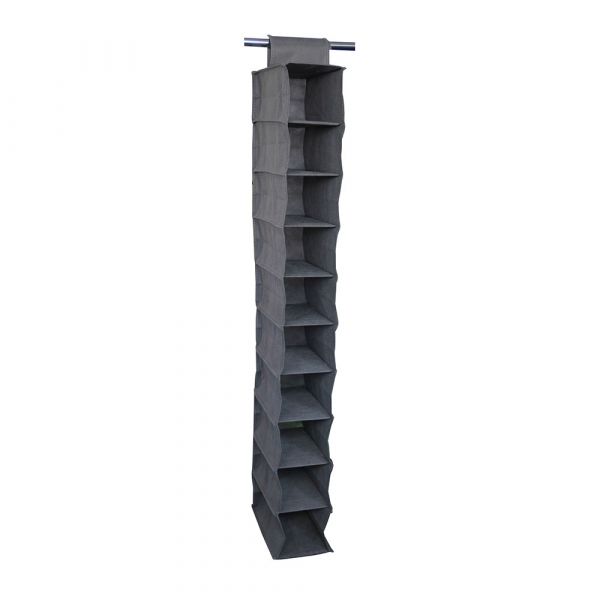 Mondex Organizador de Armário Multiusos 10 Compartimentos 15x30x122cm Preto
