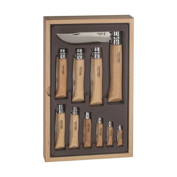 Opinel Conjunto de Facas de Bolso Coleção Tradição com 10 Facas