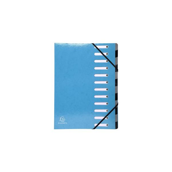 Exacompta Pasta Classificadora A4 Harmonika Iderama 12 Compartimentos 245x320mm Light Azul - 53927E