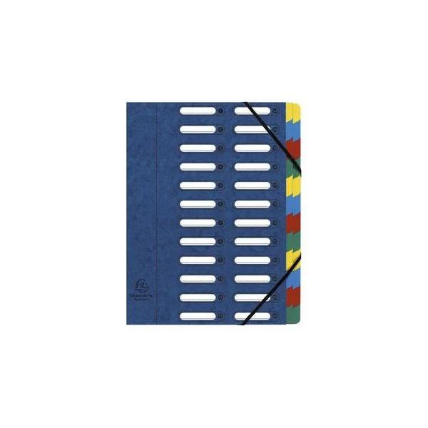 Exacompta Pasta Classificadora Cartão A4 Nature Future Harmonika 24 Compartimentos 240x320mm Azul - 55242E