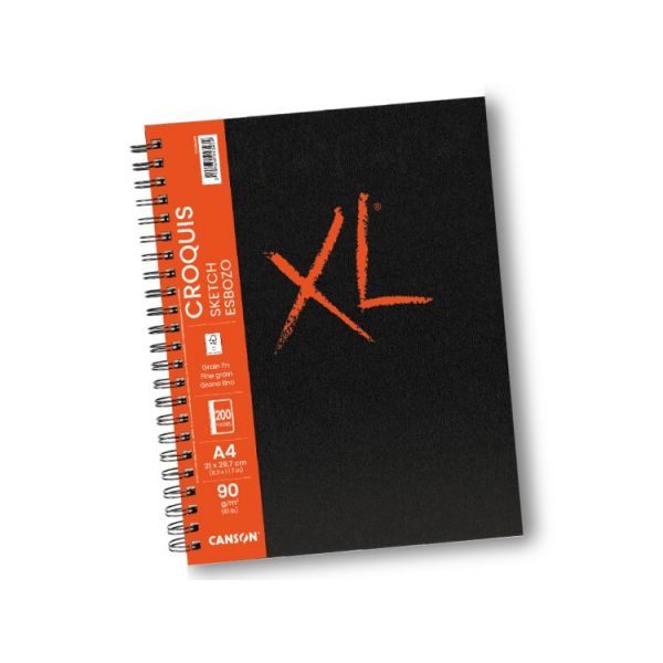 Canson Caderno A4 Xl Croquis com Argolas 21 X 29.7Cm 90GRS 200Fls