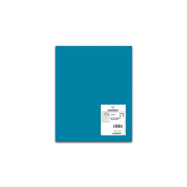 Cartolina 50x65cm Azul Caribe 240g 25 Folhas Canson 17209816 - 17209816